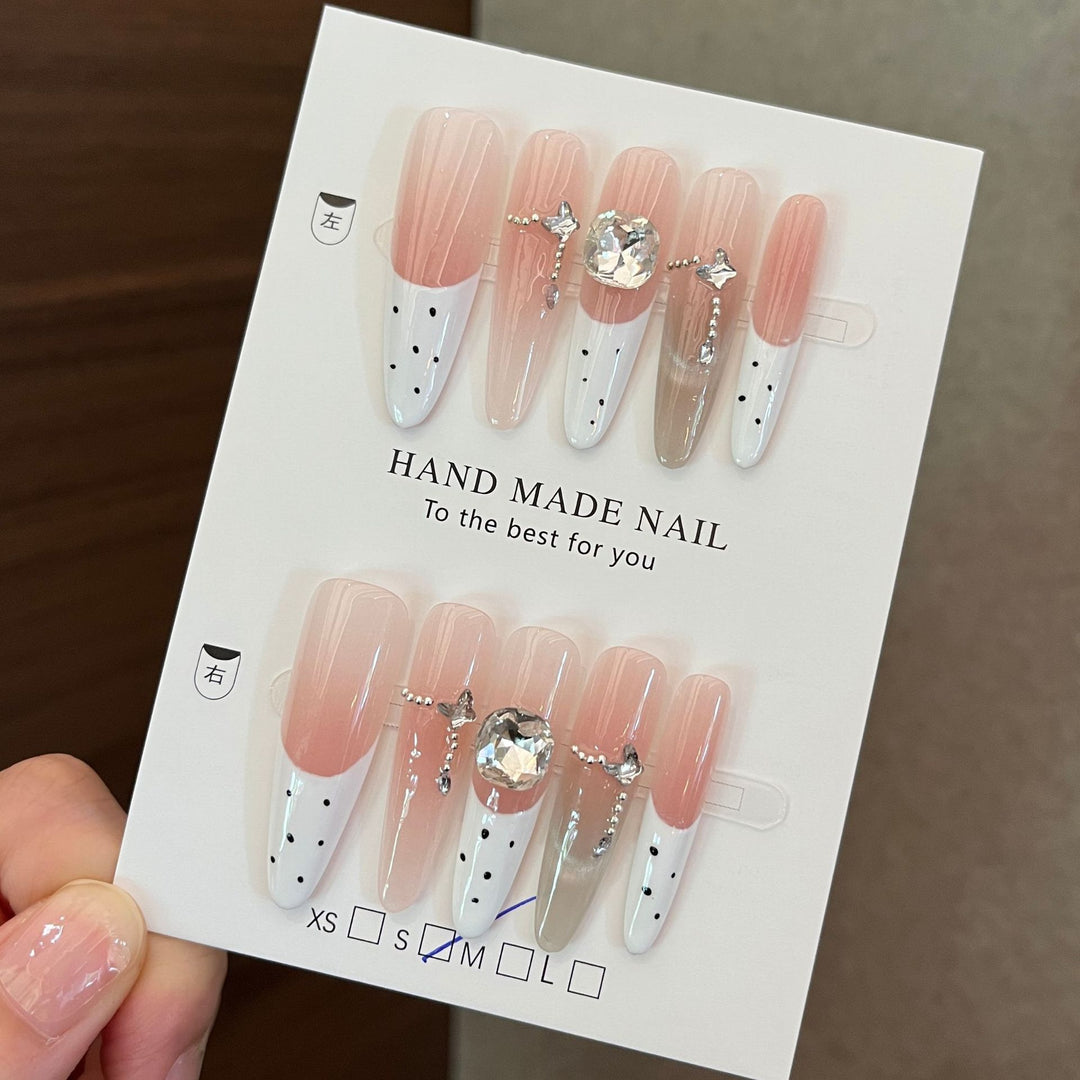 Elegant Handcrafted Press-On Nail Set Bowlift