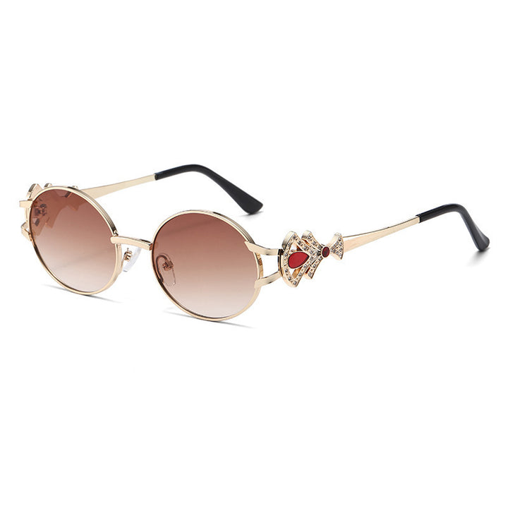 Ladies elegant rectangular sunglasses with glamorous embellishments Bowlift