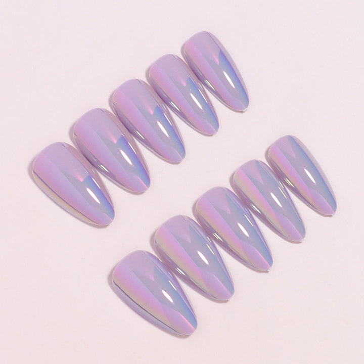 Premium Glossy Long Press-On Nails Bowlift