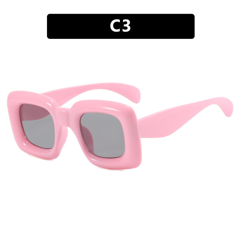 Women stylish square sunglasses with wide frame Bowlift