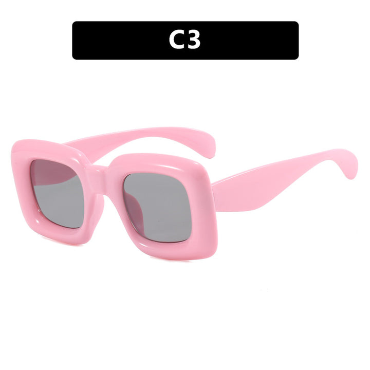 Women stylish square sunglasses with wide frame Bowlift