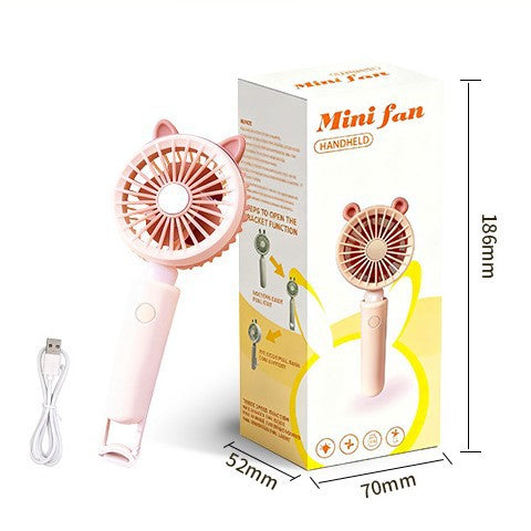 Women portable cat ears hand fan Bowlift