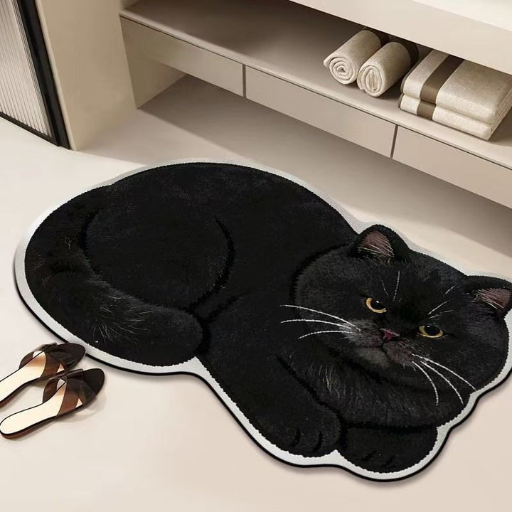 Realistic Lion Cub Shaped Floor Mat