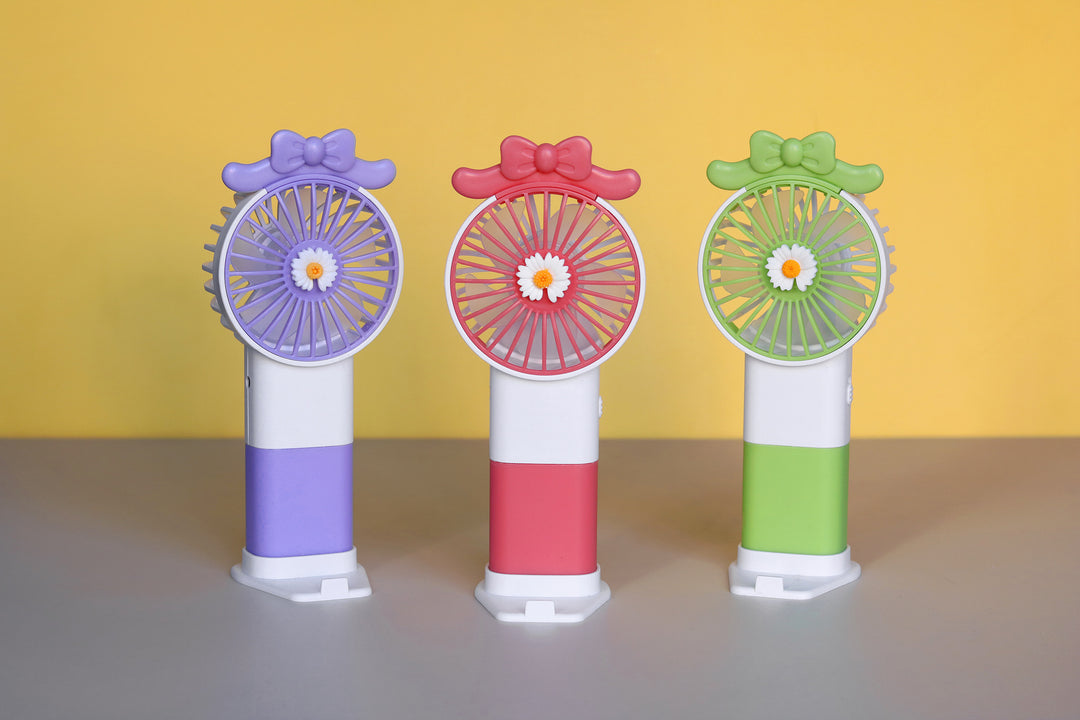 Unisex handheld fan with colorful design and adjustable tilt Bowlift