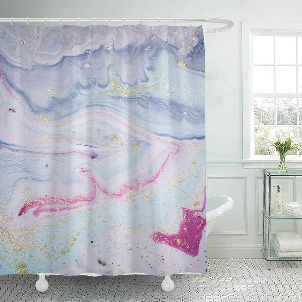 Artistic Marble Print Shower Curtain Bowlift