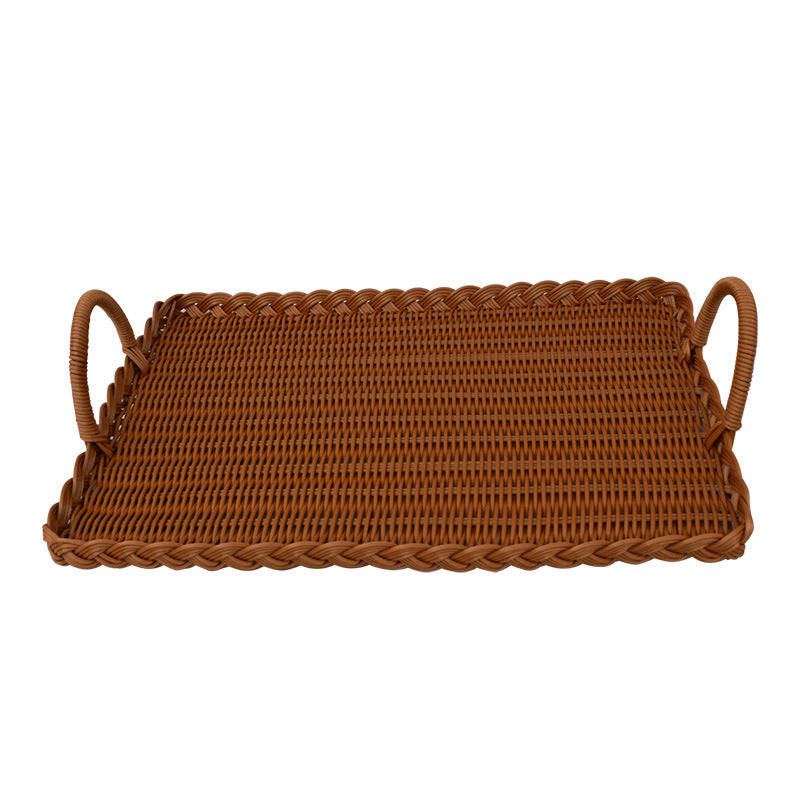 Handcrafted Woven Serving Tray Set Bowlift