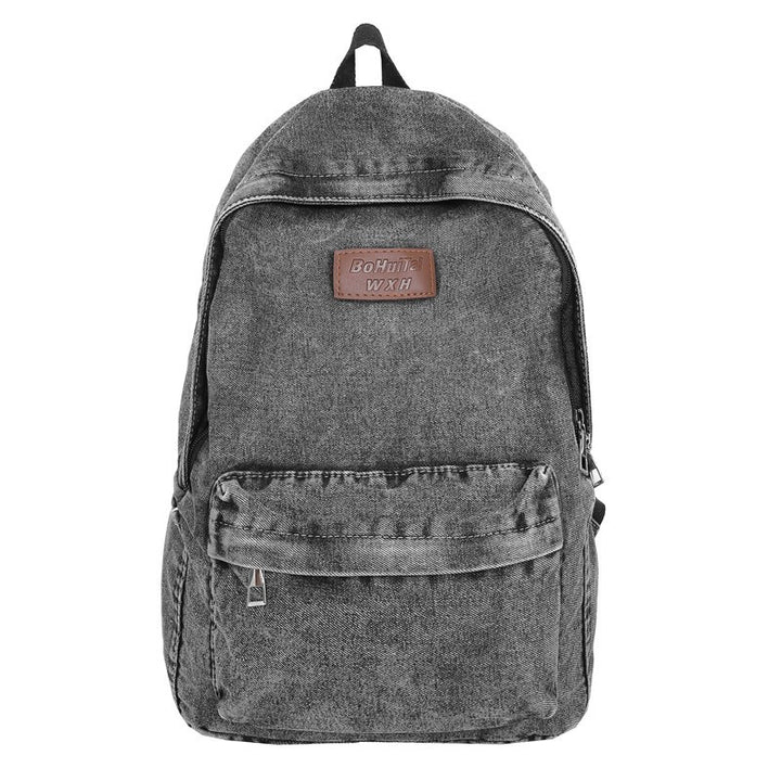 Stylish Denim School Backpack Bowlift