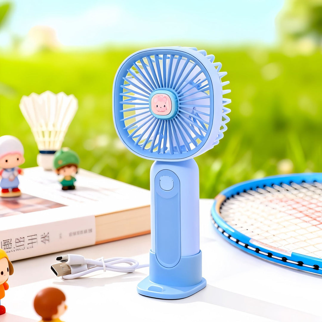 Women's Portable Hand Fan with USB Charging Function and Cute Design Bowlift