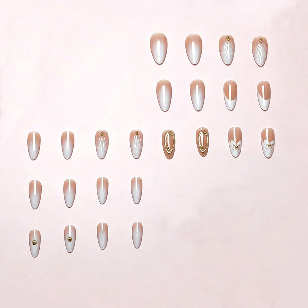 Floral Elegance Press-On Nail Tips Bowlift