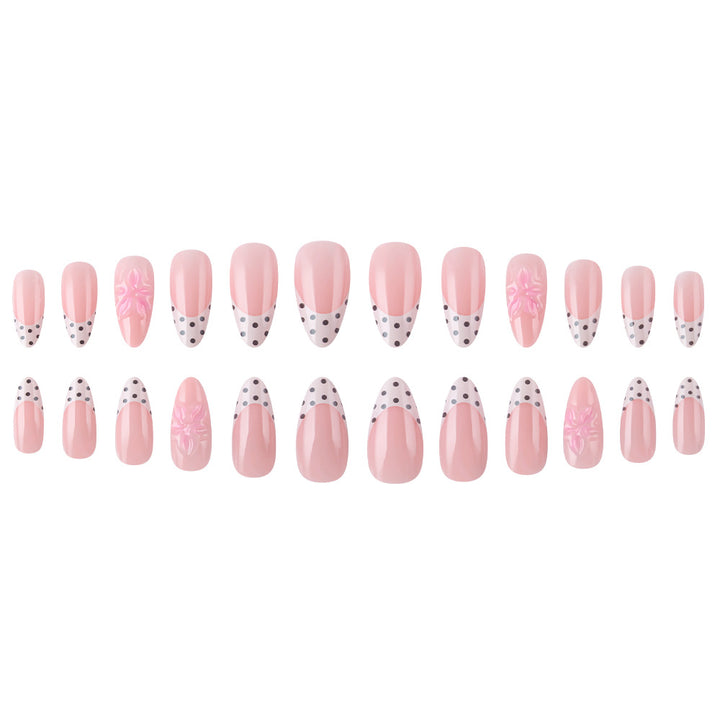 Elegant Floral Press-On Nail Art Bowlift