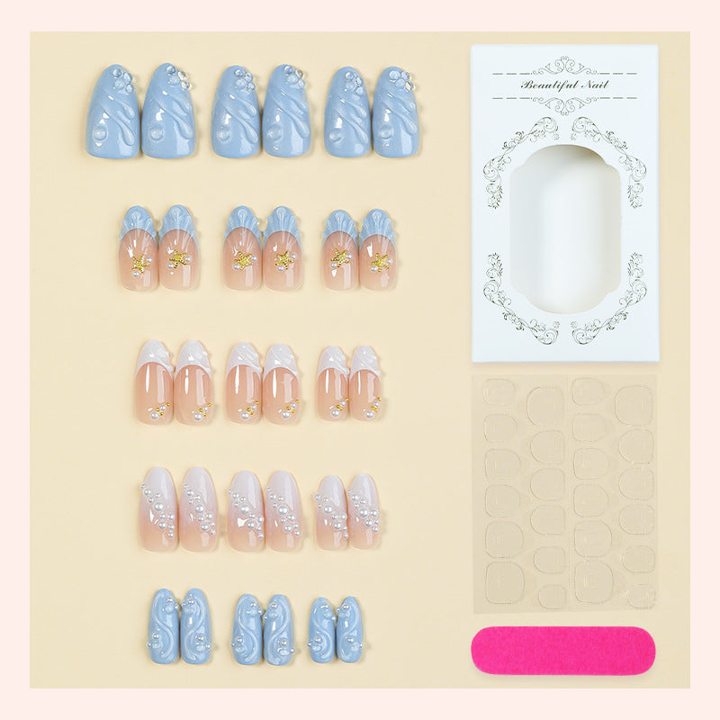 Luxurious Decorative Press-On Nail Art Set Bowlift