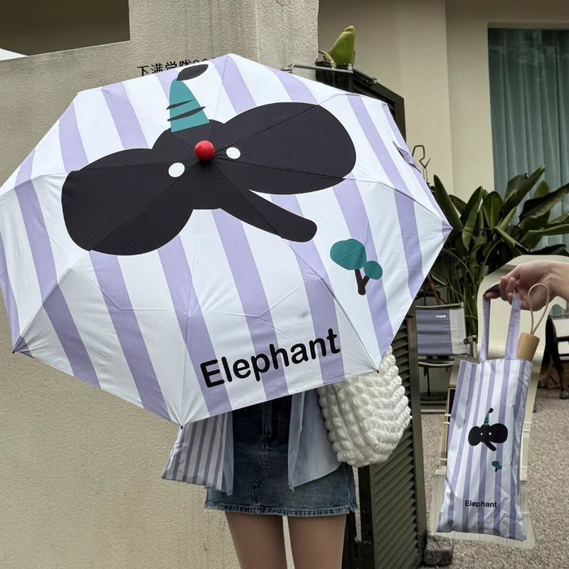 Women's foldable umbrella with animal design Bowlift