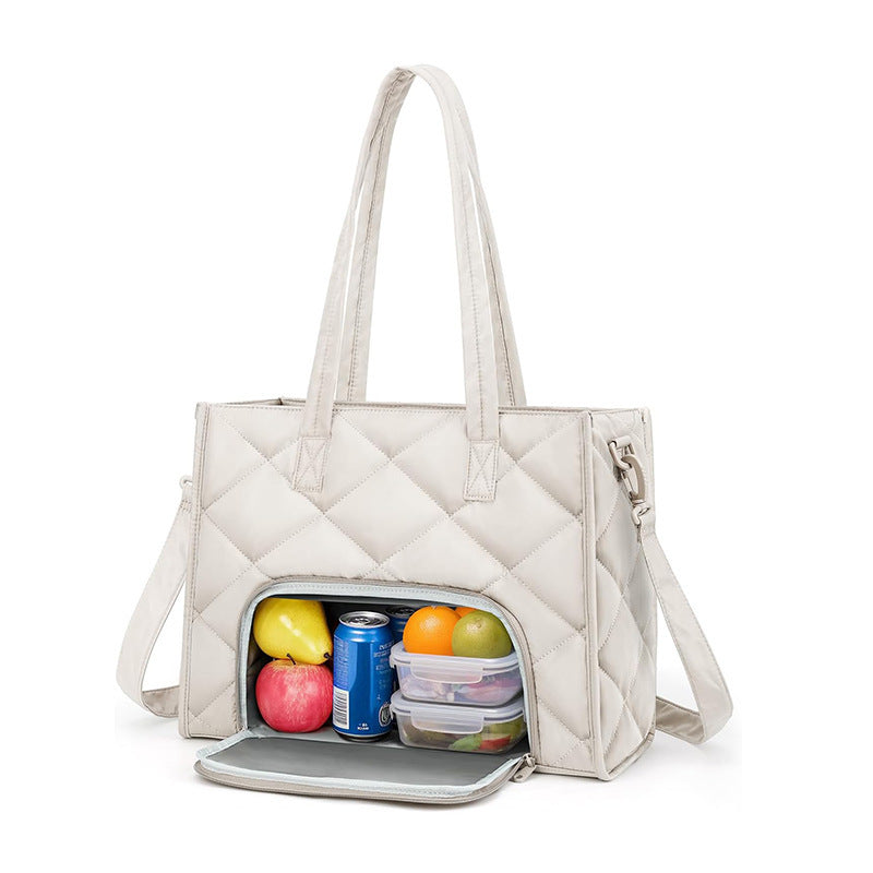 Insulated cooler bag with integrated compartment system Bowlift
