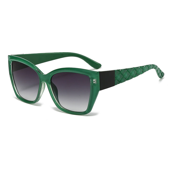 Ladies Oversized Cat-Eye Sunglasses with Stylish Accents Bowlift
