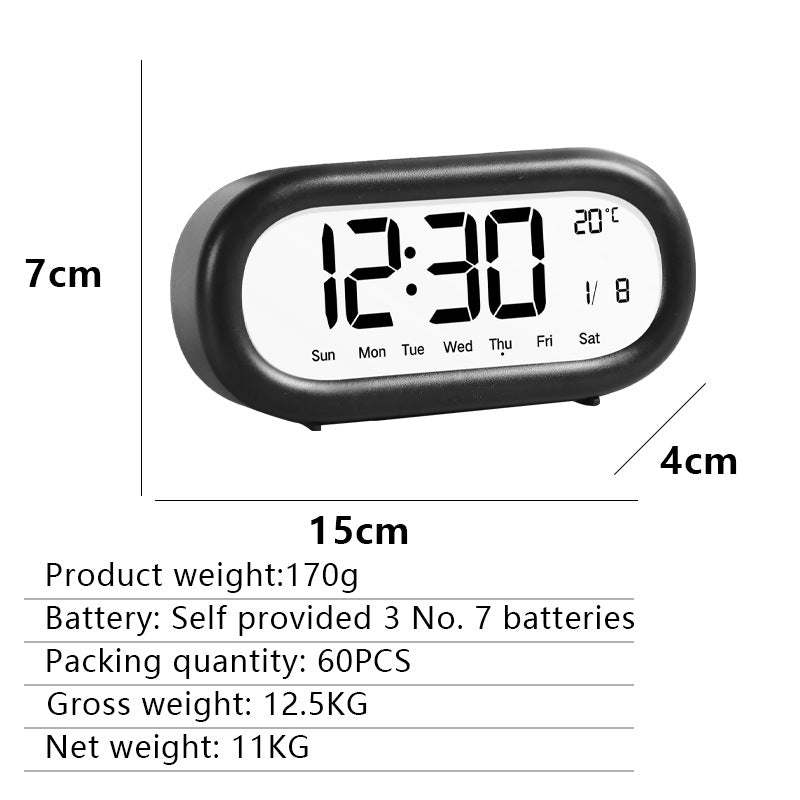Digital alarm clock with temperature display Bowlift