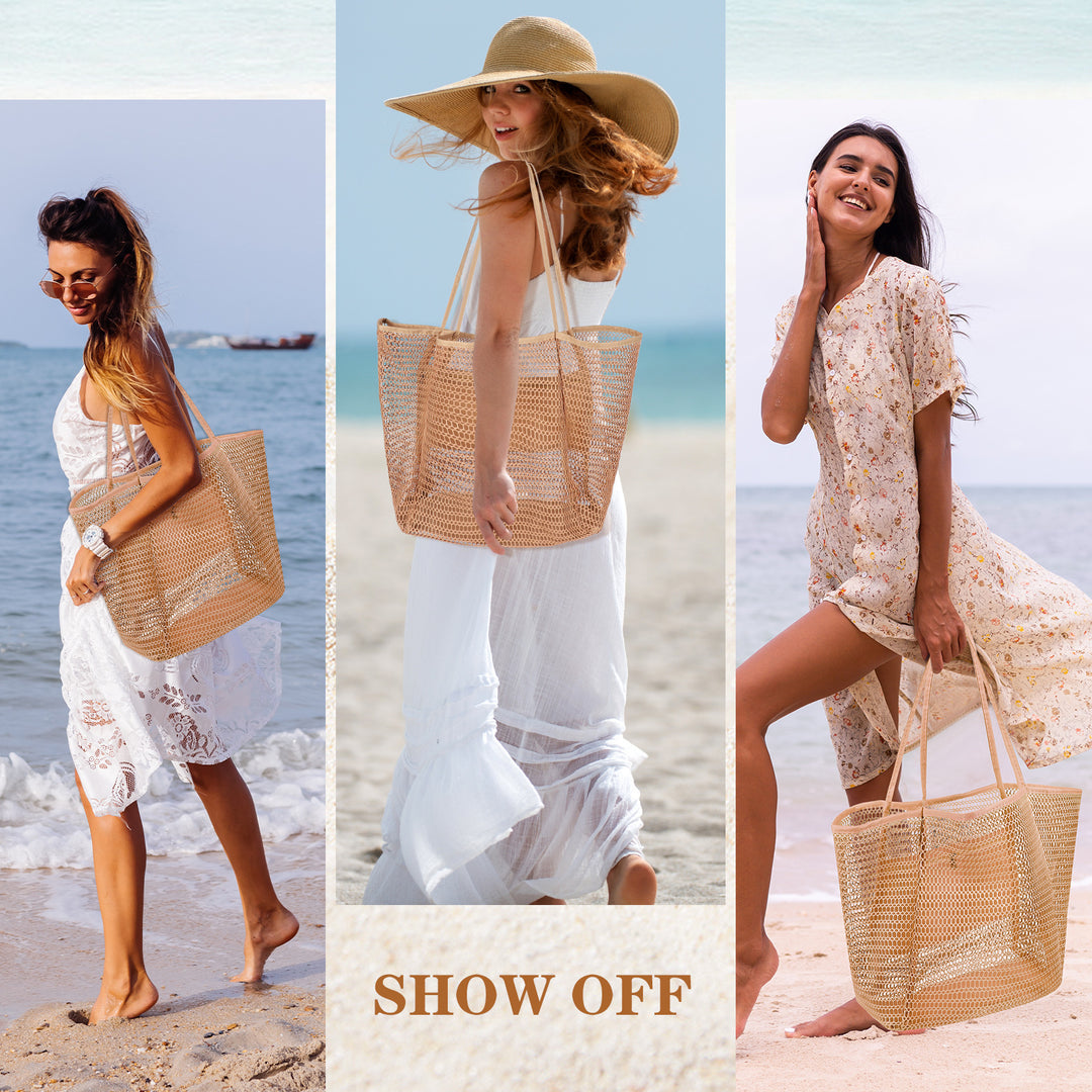 Beach bag in airy mesh design Bowlift