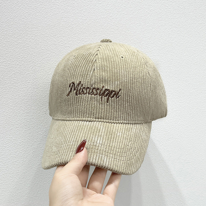 Women's Corduroy Visor Cap Bowlift