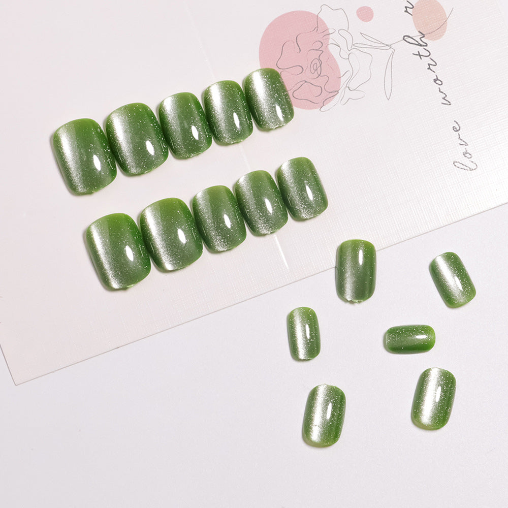 Glittering Matte Finish Press-On Nail Set Bowlift