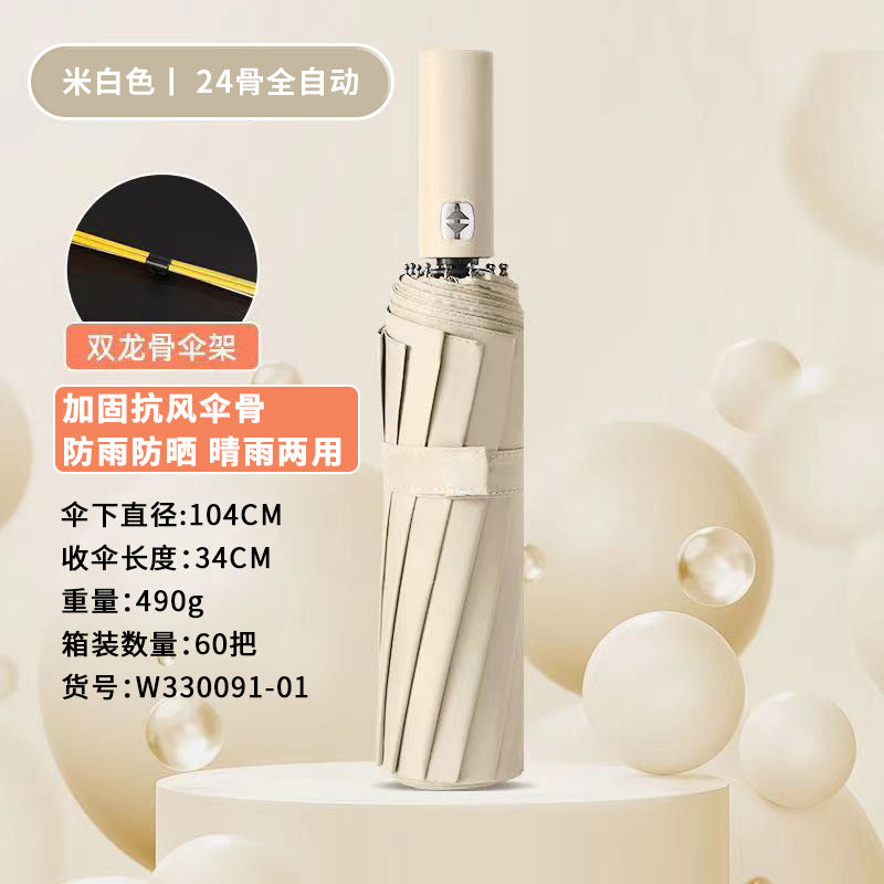 Ladies automatic and wind-resistant folding umbrella Bowlift