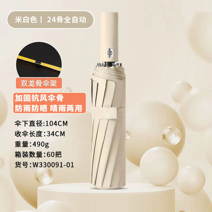 Ladies automatic and wind-resistant folding umbrella Bowlift