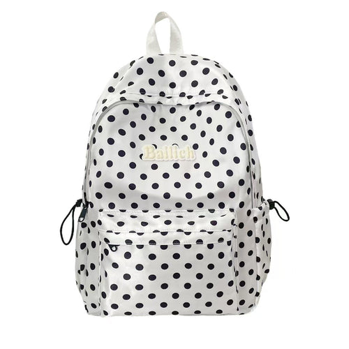 Polka Dot Patterned Casual Backpack Bowlift