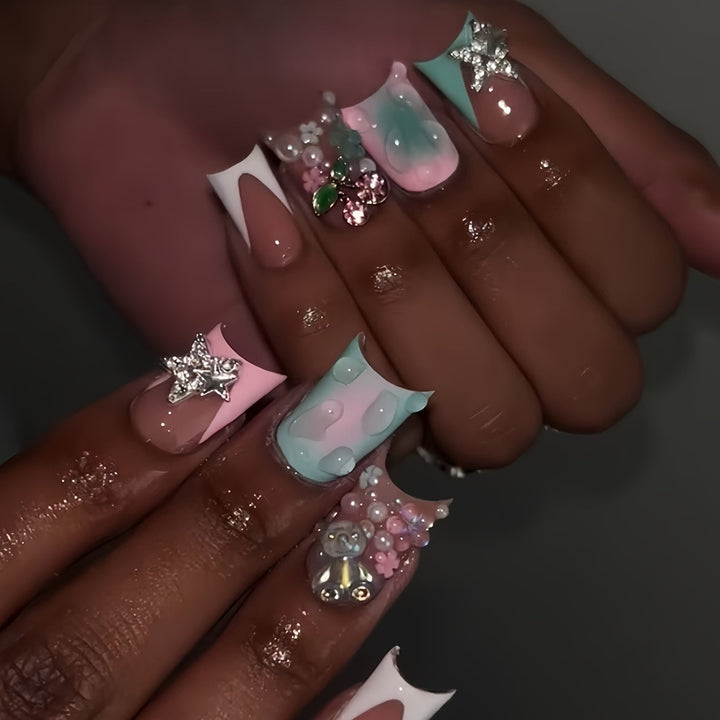 Decorative Resin Nail Art Extensions Bowlift