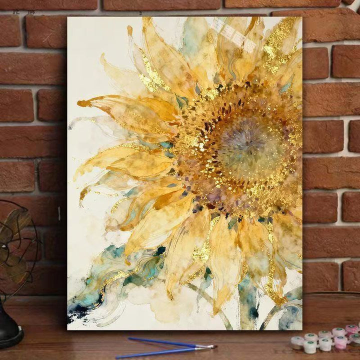 Elegant Sunflower Watercolor Canvas Art Bowlift