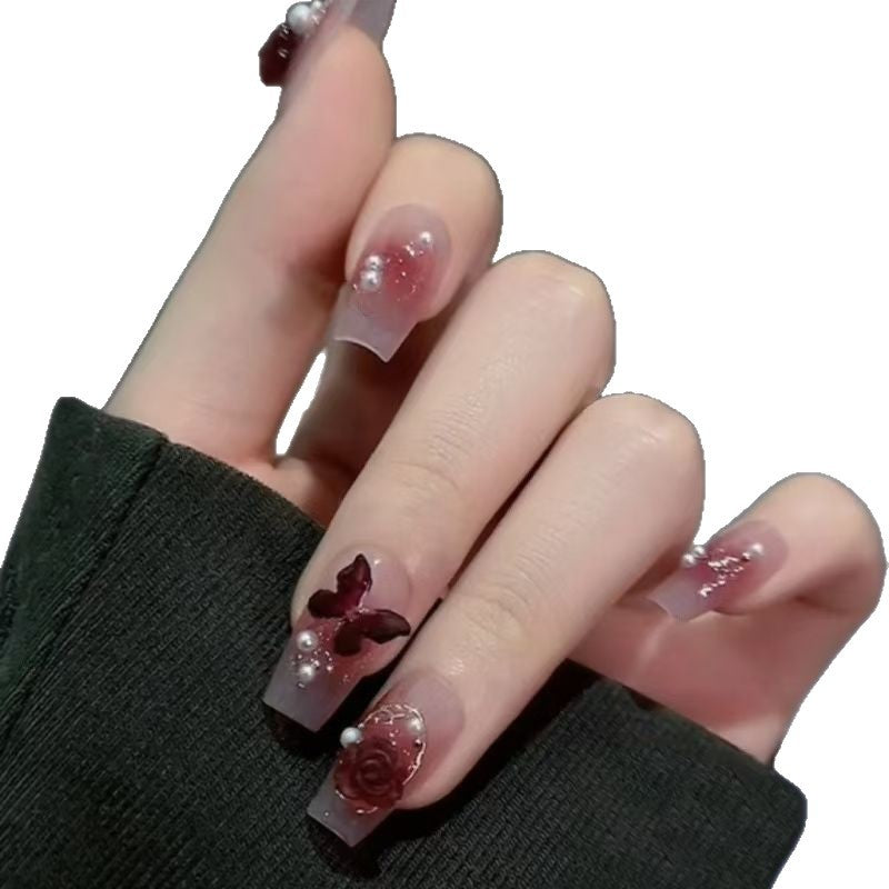 Artificial nail tips with flower pattern Bowlift