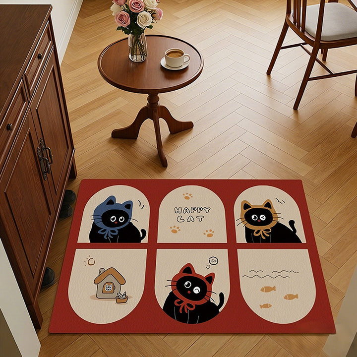 Orange-Themed Bathroom Mat Bowlift
