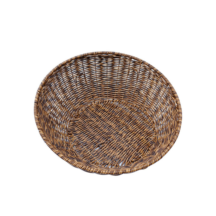 Artisan Woven Round Storage Basket Bowlift
