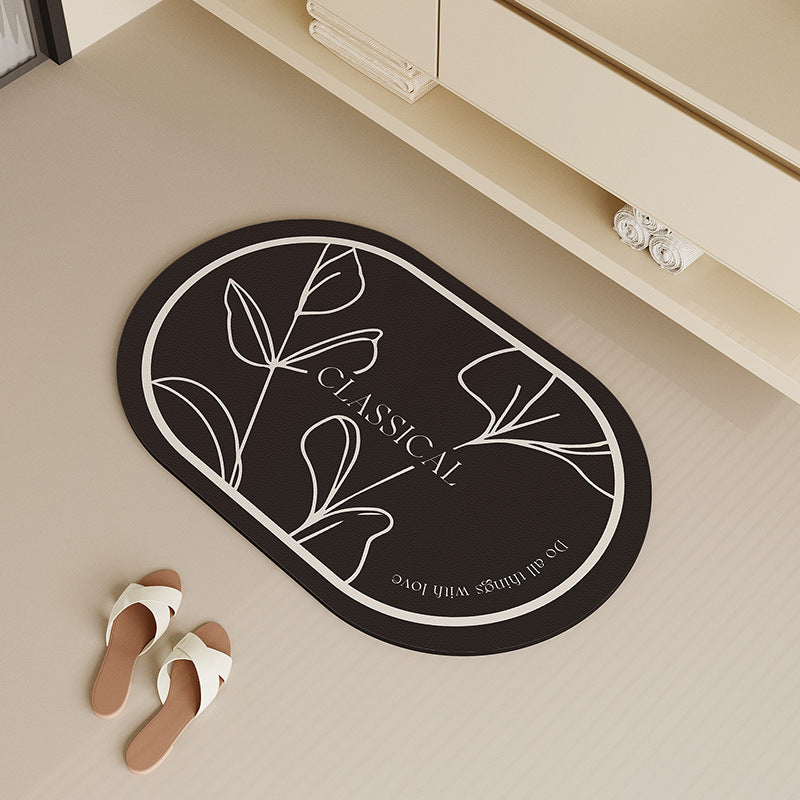 Stylish Oval Bath Mat Bowlift