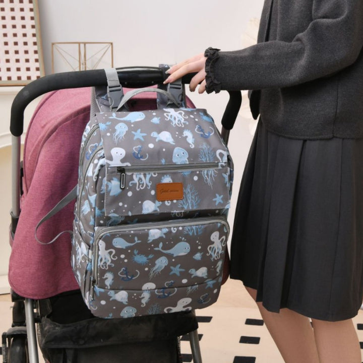 Dinosaur Print Multi-Functional Backpack Bowlift