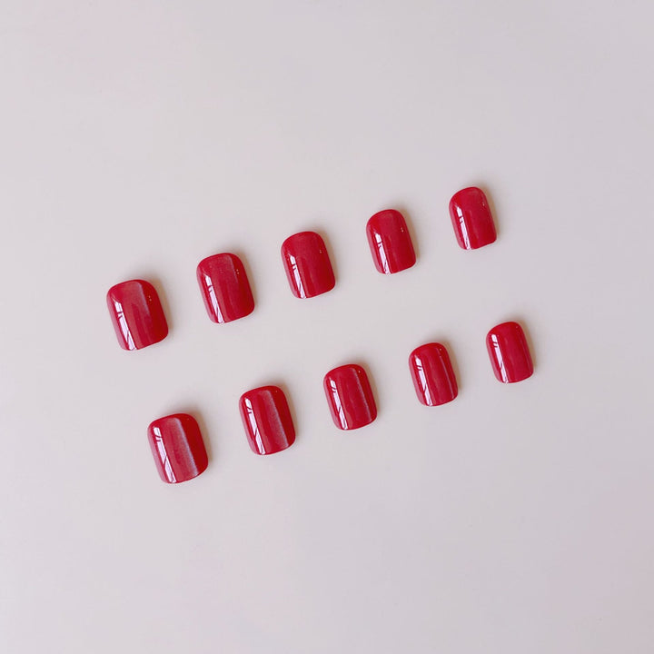 Acrylic nail set with shiny Bordeaux finish Bowlift