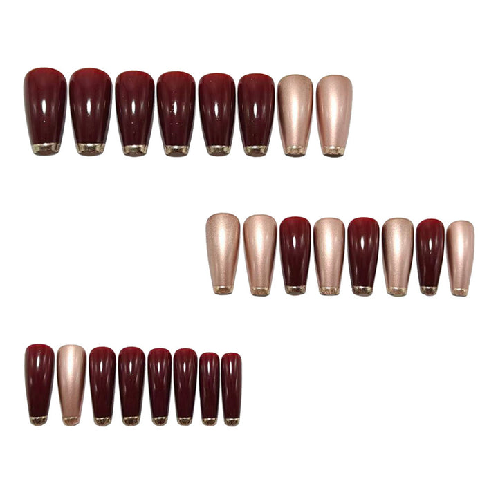 Glamorous artificial nails in metallic finish Bowlift