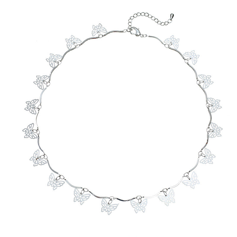 Butterfly Design Choker Necklace Bowlift