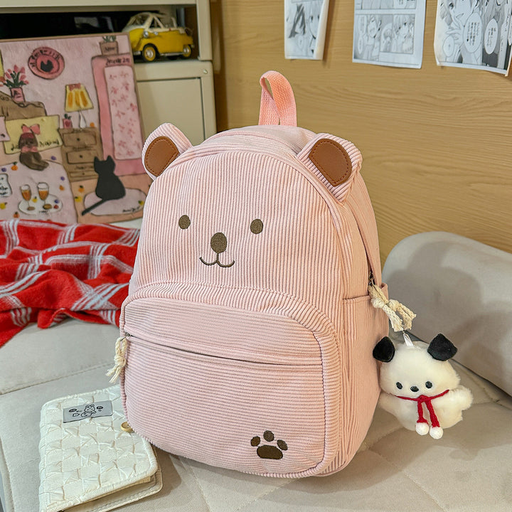 Backpack with Cute Bear Design and Practical Compartments Bowlift
