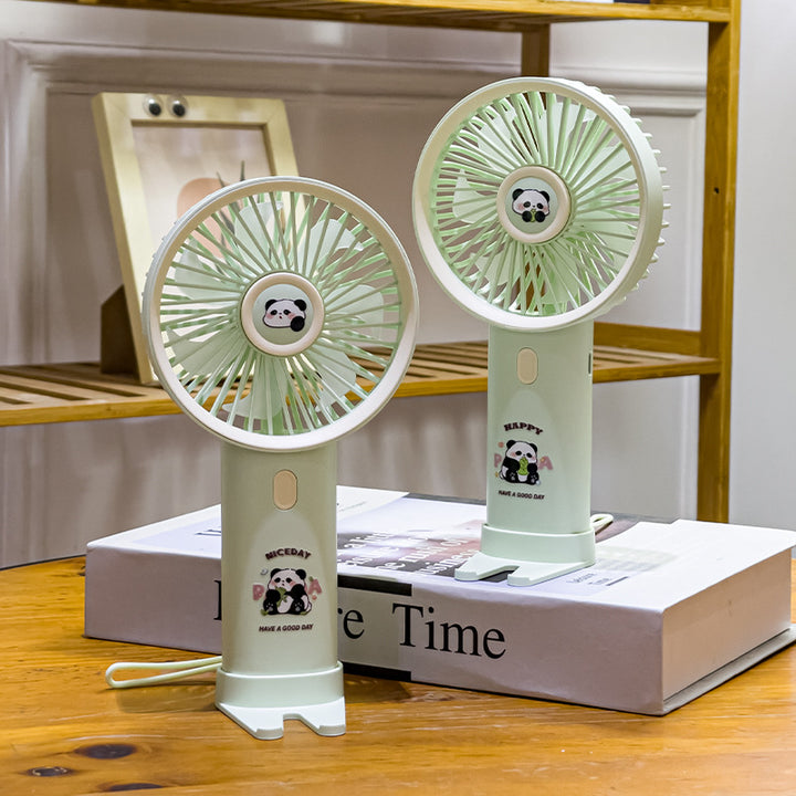 Women Portable Mini Fan with Cute Panda Design Bowlift