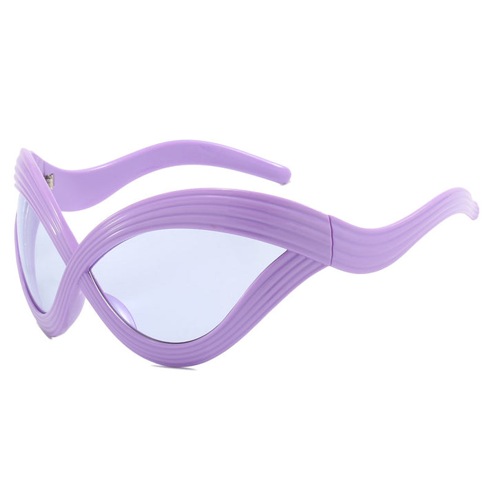 Women trendy designer sunglasses with curved frame Bowlift