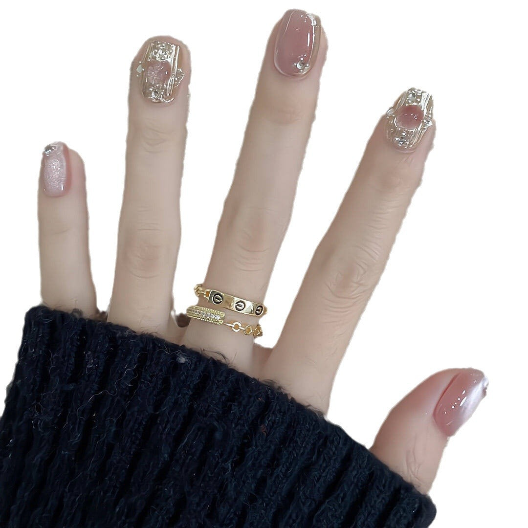 Elegant Press-On Nail Art Extensions Bowlift