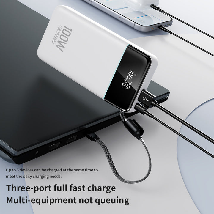 Powerful power bank with Intelligent Usb-C fast charging and digital charge level indicator Bowlift