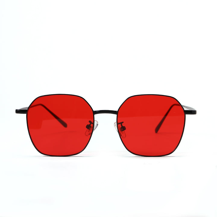Women geometric sunglasses with modern metal frame Bowlift