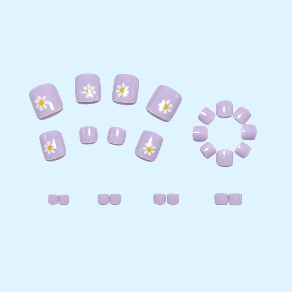 Artificial nail set with spring flower designs Bowlift