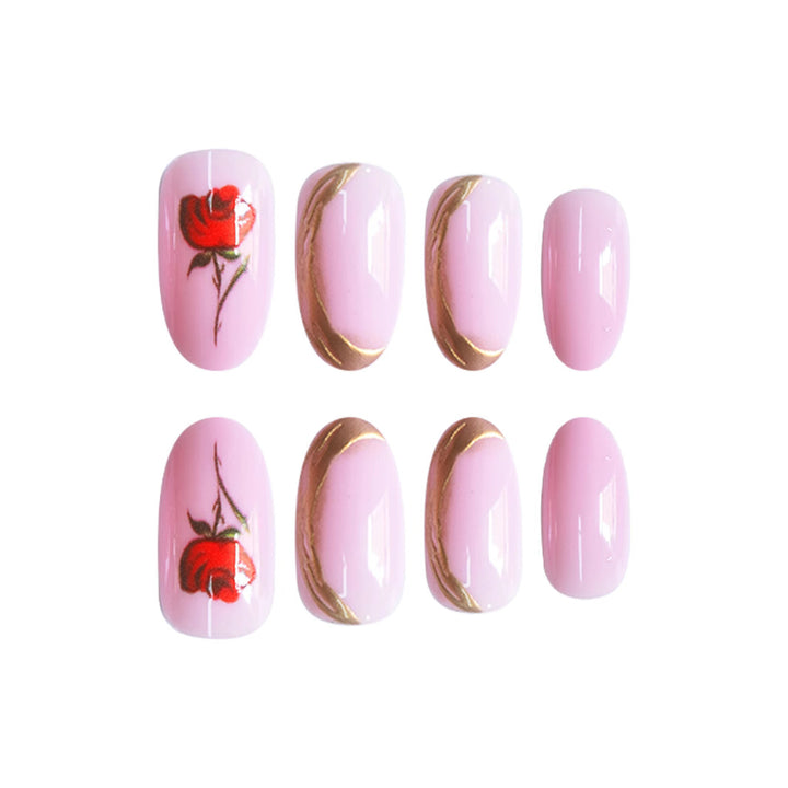 Floral Rose Nail Art Bowlift