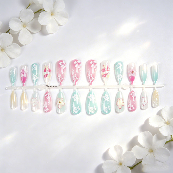 Elegant Art Nail Collection with Floral Motifs Bowlift