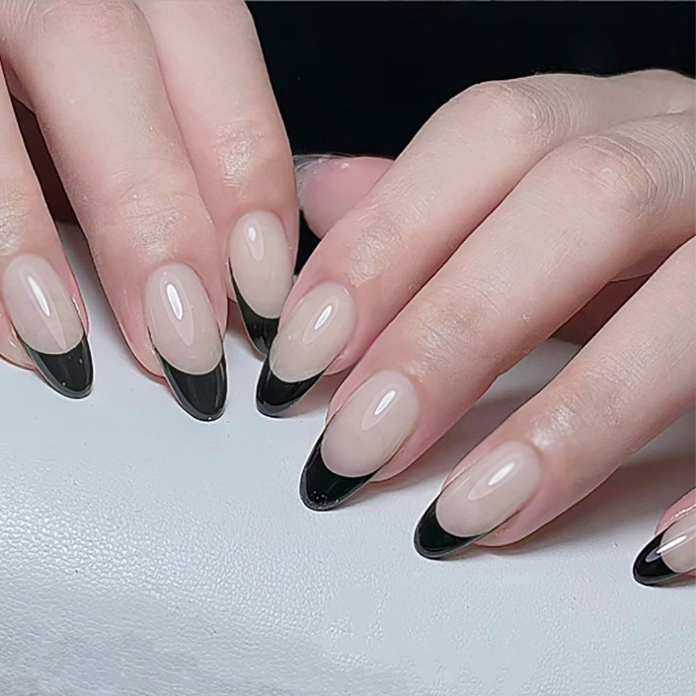 Chic French Tip Press-On Nails Bowlift