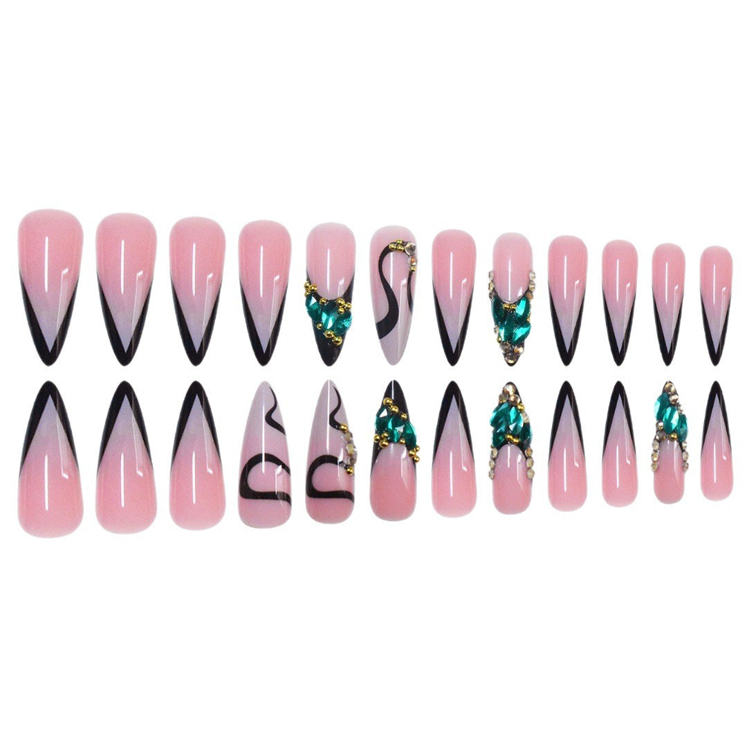 Glamorous Stiletto Nail Extensions Bowlift