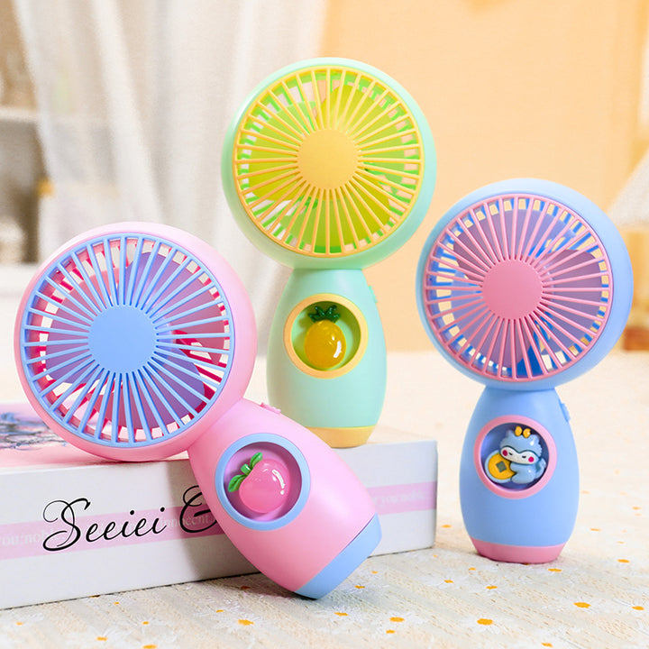 Women Portable Handheld Fan with Creative Animal Design Bowlift