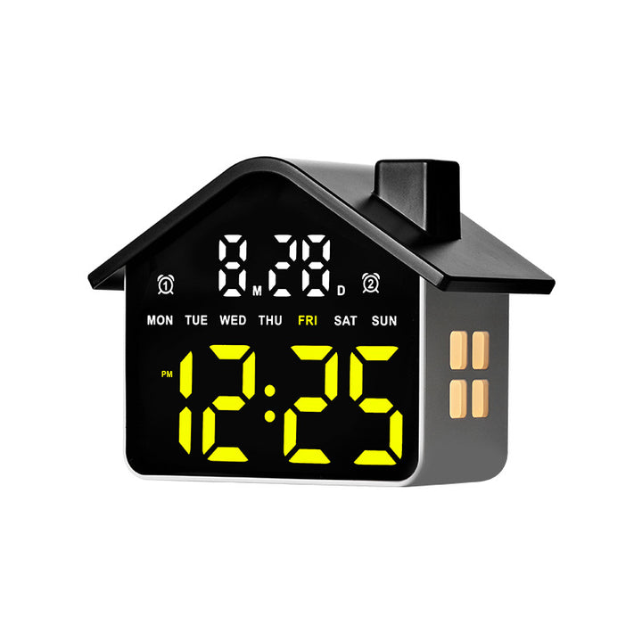 Digital Alarm Clock in House Design Bowlift
