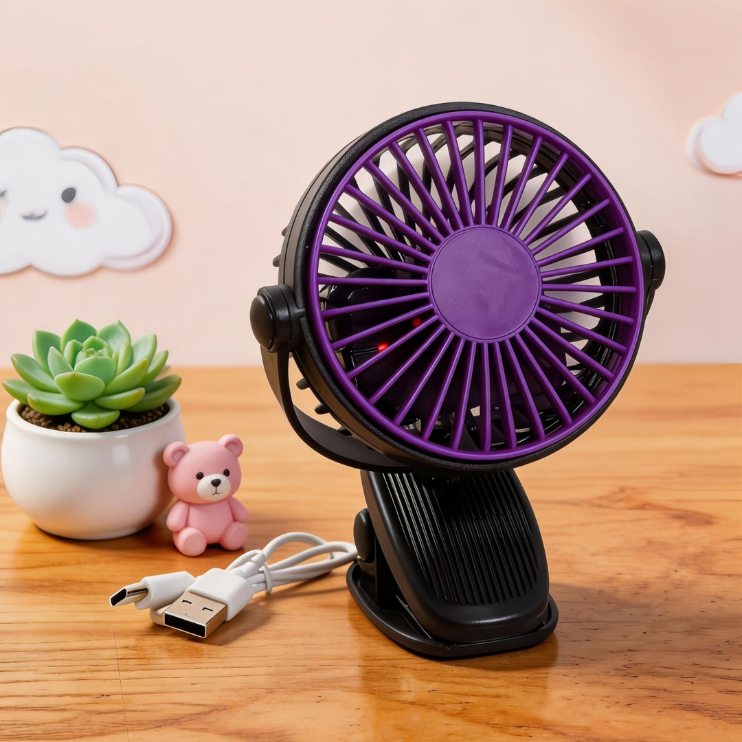 Women Portable Hand Fan with Creative Animal Ears Bowlift