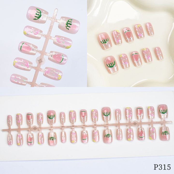 Artistic Floral Design Press-On Nails Bowlift